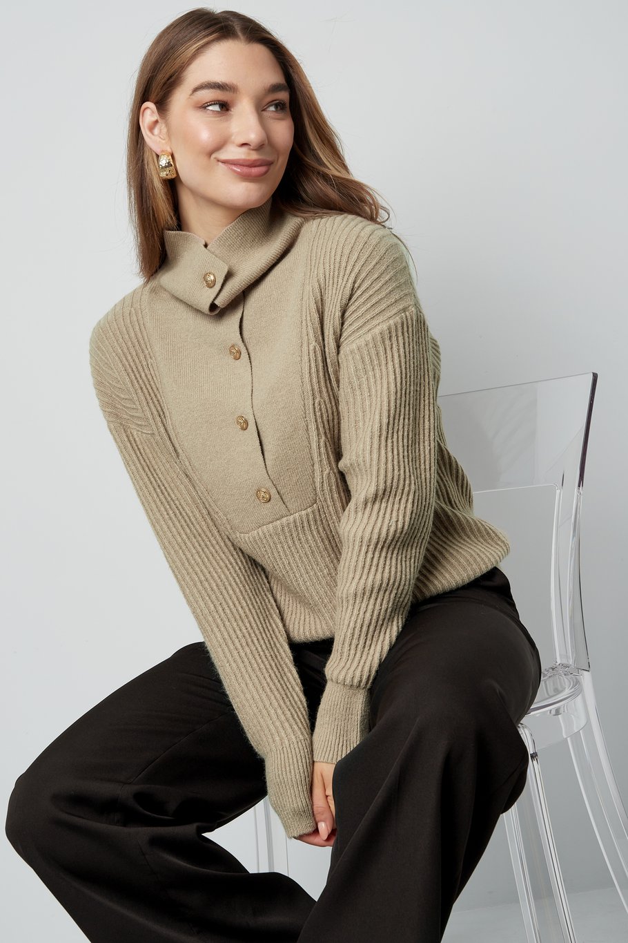 Easy Wear trui - camel Afbeelding2